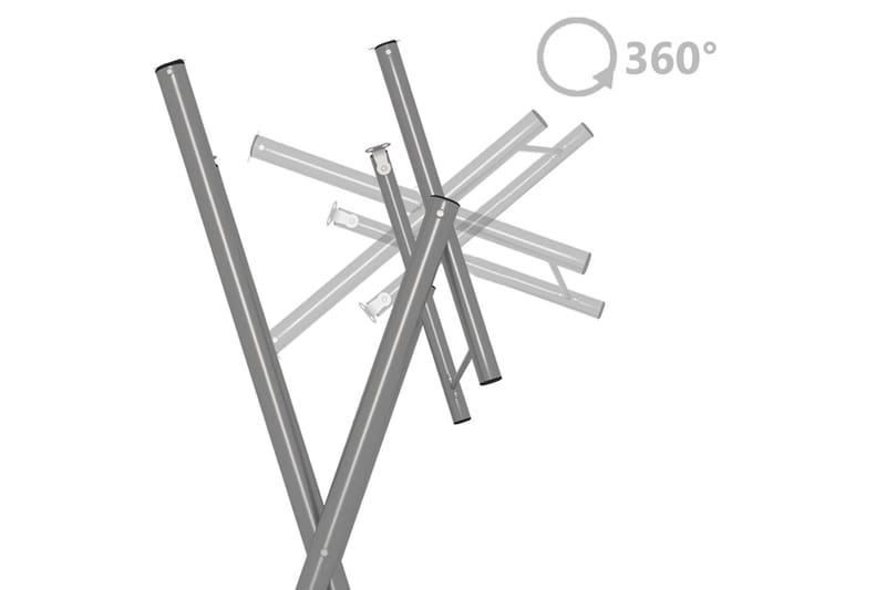 Foldbare Bordben 45X55X112 cm Galvaniseret Stål Sölv - Boligtilbehør - Håndtag og beslag - Beslag - Møbelben