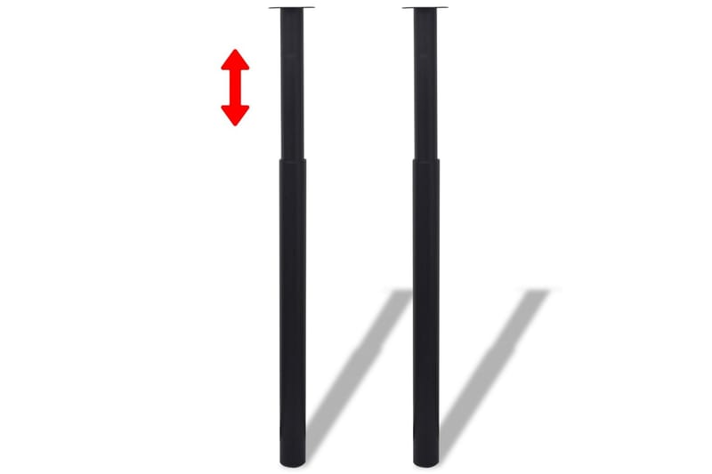 teleskopiske bordben 4 stk. 710 mm-1100 mm sort - Sort - Boligtilbehør - Håndtag og beslag - Beslag - Møbelben