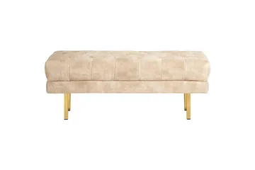 Siddebænk Roseville Beige/guld - Beige/guld - Møbler - Stole & lænestole - Bænke - Entrébænk