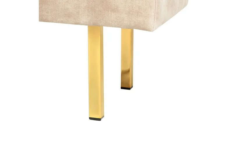 Siddebænk Roseville Beige/guld - Beige/guld - Boligtilbehør - Håndtag og beslag - Beslag - Møbelben