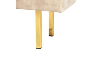 Siddebænk Roseville Beige/guld - Beige/guld - Møbler - Stole & lænestole - Bænke - Entrébænk
