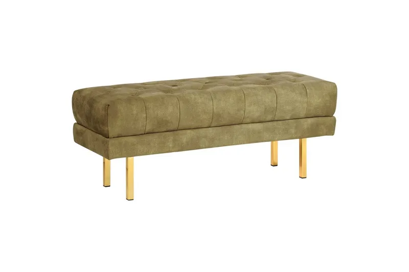 Siddebænk Roseville Grøn/guld - Grøn/guld - Boligtilbehør - Håndtag og beslag - Beslag - Møbelben