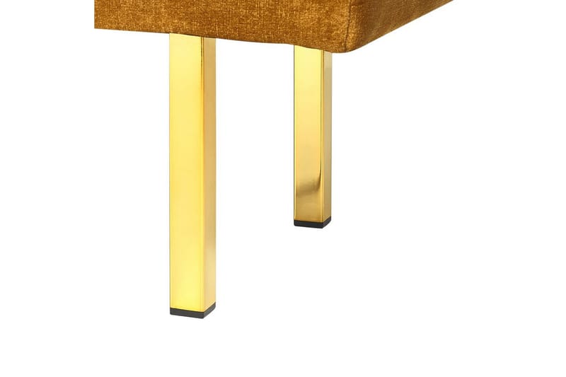 Siddebænk Roseville Gul/guld - Gul/guld - Møbler - Stole & lænestole - Bænke - Entrébænk