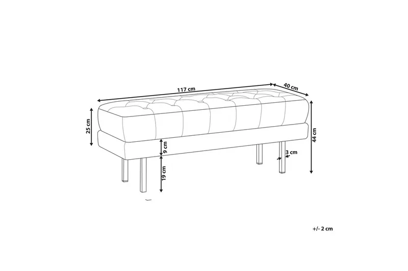 Siddebænk Roseville Mørkebrun/guld - Mørkebrun/guld - Møbler - Stole & lænestole - Bænke - Entrébænk