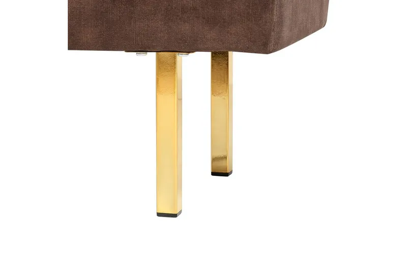 Siddebænk Roseville Mørkebrun/guld - Mørkebrun/guld - Møbler - Stole & lænestole - Bænke - Entrébænk