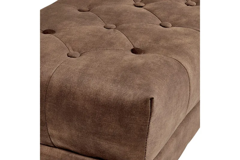 Siddebænk Roseville Mørkebrun/guld - Mørkebrun/guld - Møbler - Stole & lænestole - Bænke - Entrébænk