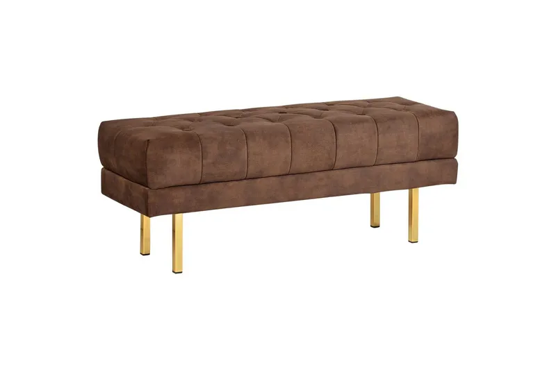 Siddebænk Roseville Mørkebrun/guld, Mørkebrun/guld