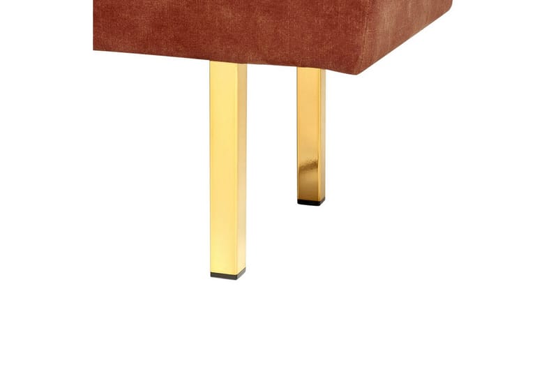 Siddebænk Roseville Rød/guld - Rød/guld - Møbler - Stole & lænestole - Bænke - Entrébænk