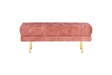 Siddebænk Roseville Rosa/guld - Rosa/guld - Møbler - Stole & lænestole - Bænke - Entrébænk