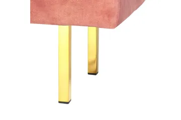 Siddebænk Roseville Rosa/guld - Rosa/guld - Møbler - Stole & lænestole - Bænke - Entrébænk