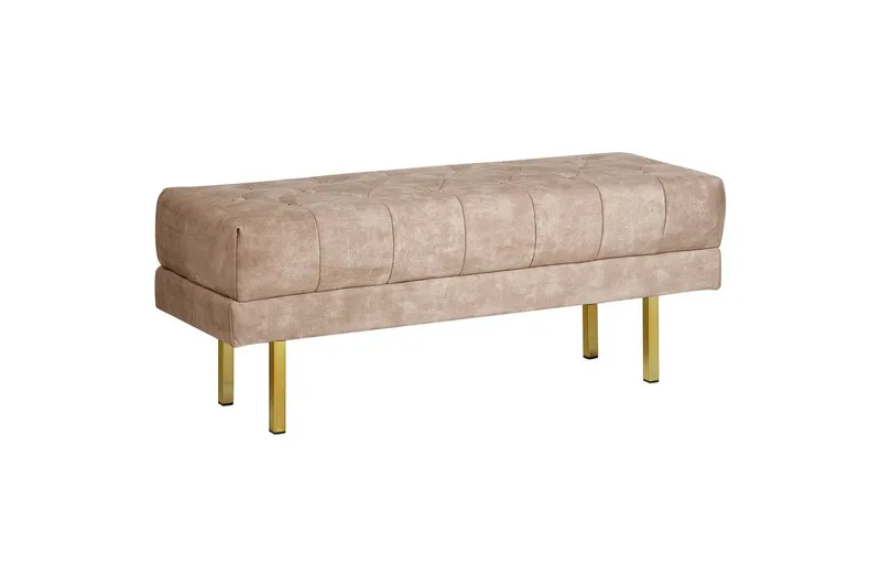 Siddebænk Roseville Taupe/guld - Taupe/guld - Møbler - Stole & lænestole - Bænke - Entrébænk