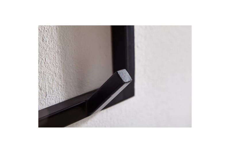 Vægreol Wohnling Knagerække monteret på væggen i massivt træ og metal 70 cm Industriel - Opbevaring - Tøjopbevaring - Knagerækker