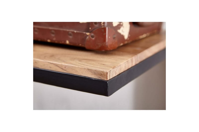 Vægreol Wohnling Knagerække monteret på væggen i massivt træ og metal 70 cm Industriel - Opbevaring - Tøjopbevaring - Knagerækker