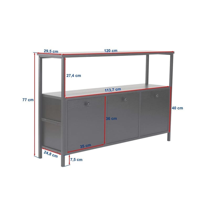 Hemani Konsolbord 120 cm - Sort - Møbler - Borde - Aflastningsbord - Konsolbord & sidebord