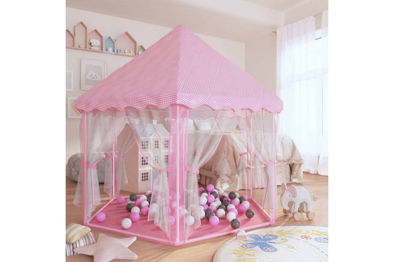 beBasic legetelt med 250 bolde 133x140 cm prinsessetema pink - LyserÃ¸d - Boligtilbehør - Indretning børneværelse - Legetelt & tipitelt børneværelse
