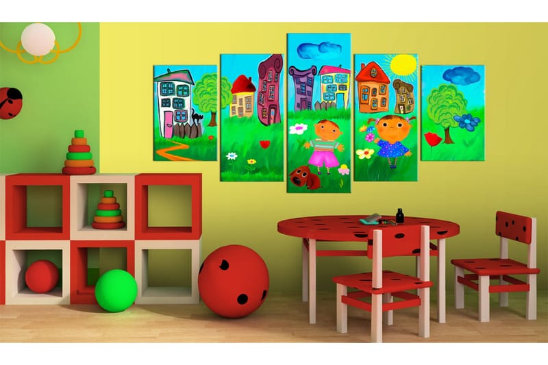 Billede Sorgløs Barndom 200x100 - Artgeist sp. z o. o. - Boligtilbehør - Billeder & kunst - Billeder på lærred