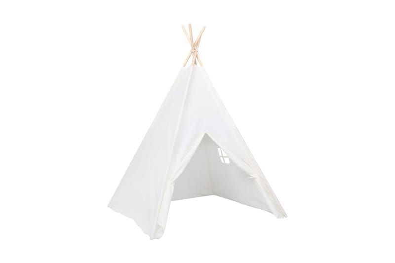 tipi til børn 120x120x150 cm med bærepose polyester hvid - Hvid - Legetelt & tipitelt børneværelse