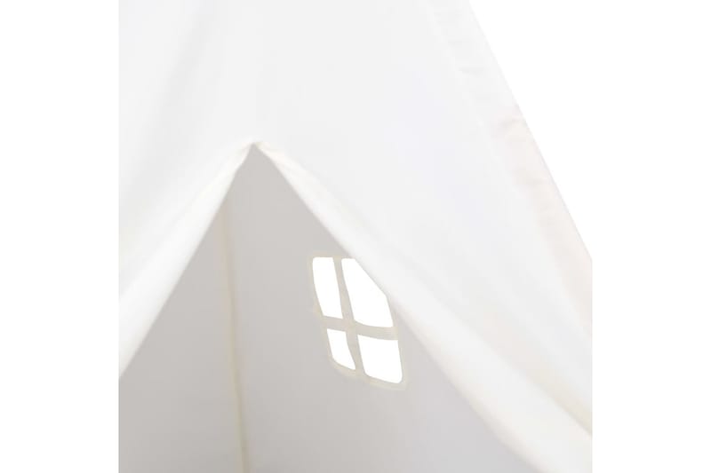 tipi til børn 120x120x150 cm med bærepose polyester hvid - Hvid - Legetelt & tipitelt børneværelse