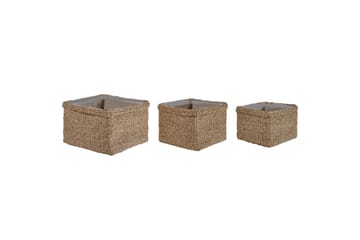 Inomhuskruka Beliani Rivuline set om 3 Nature||Beige - Boligtilbehør - Krukker