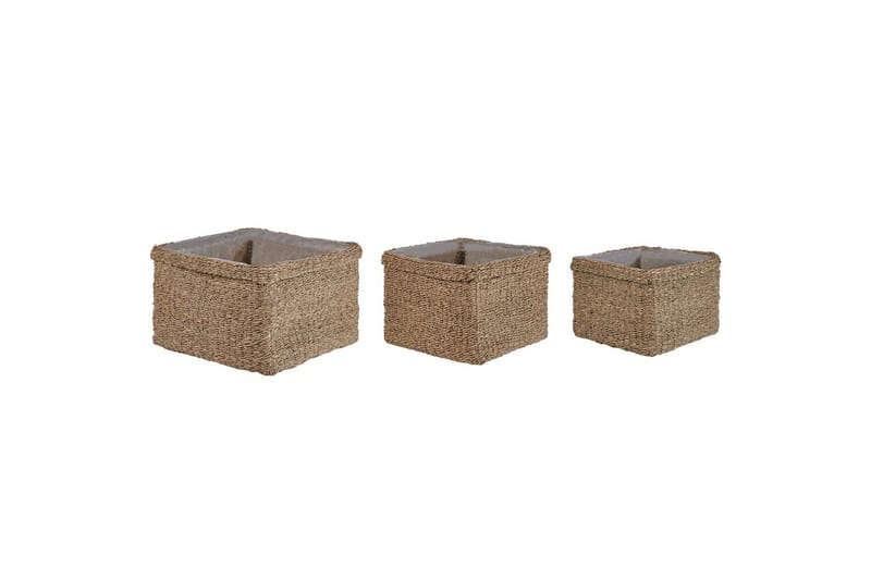 Inomhuskruka Beliani Rivuline set om 3 Nature||Beige - Boligtilbehør - Krukker