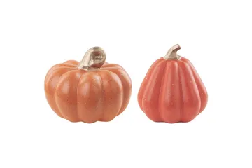 Prydnadsfigur Beliani Chalkida set om 2 Orange||GOLD - Boligtilbehør - Julepynt & højtidsdekorationer - Halloween dekorationer