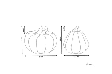 Prydnadsfigur Beliani Chalkida set om 2 Orange||GOLD - Boligtilbehør - Julepynt & højtidsdekorationer - Halloween dekorationer