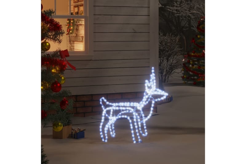 beBasic foldbart rensdyr 120 LED'er julefigur koldt hvidt lys - Julelys - Juelpynt og juledekoration