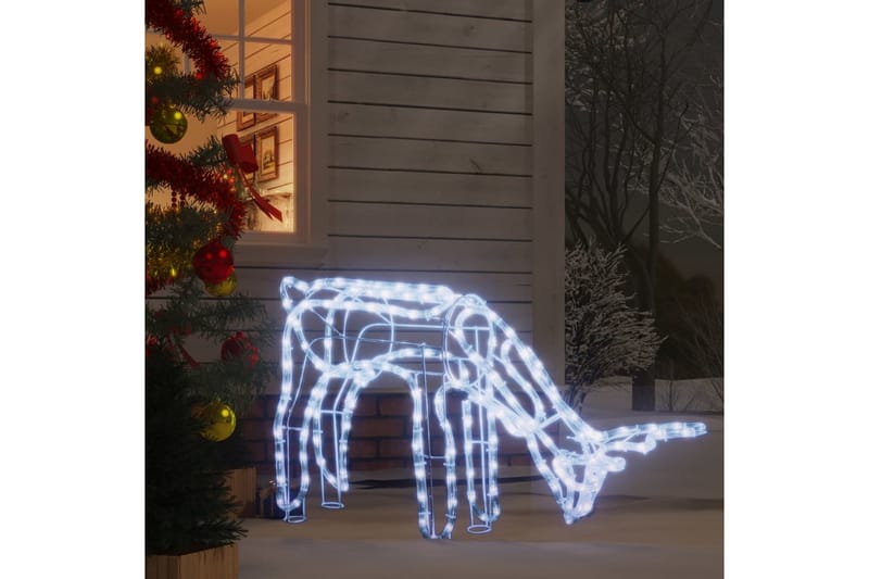 beBasic foldbart rensdyr 144 LED'er julefigur koldt hvidt lys - Julelys - Juelpynt og juledekoration