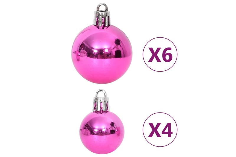 beBasic julekugler 108 dele hvid og pink - LyserÃ¸d - Boligtilbehør - Julepynt & højtidsdekorationer - Juelpynt og juledekoration