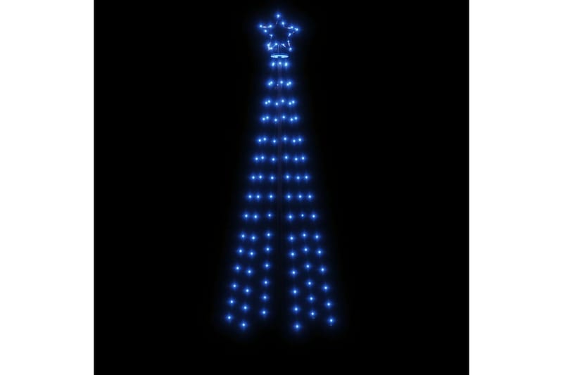 beBasic juletræ med spyd 108 LED'er 180 cm blåt lys - Plastik juletræ