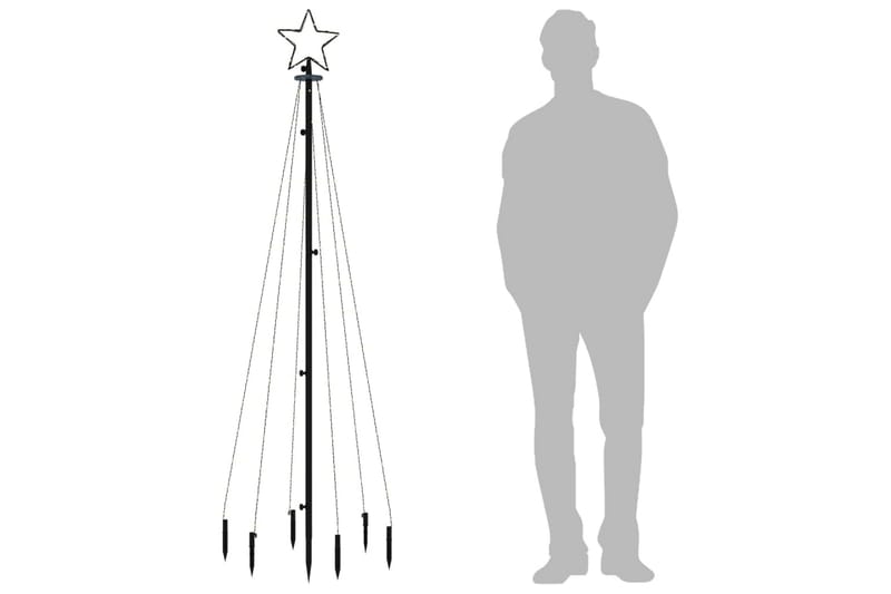 beBasic juletræ med spyd 108 LED'er 180 cm blåt lys - Boligtilbehør - Julepynt & højtidsdekorationer - Juelpynt og juledekoration - Plastik juletræ
