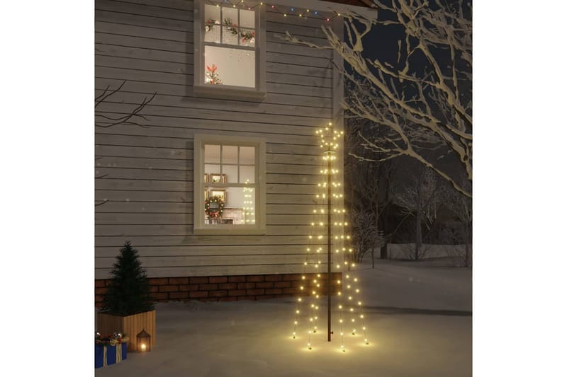 beBasic juletræ med spyd 108 LED'er 180 cm varmt hvidt lys - Plastik juletræ