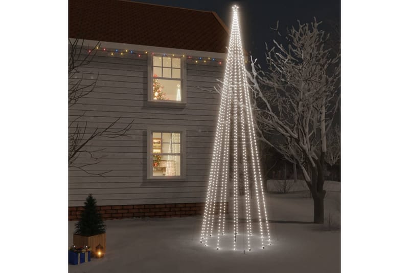 beBasic juletræ med spyd 1134 LED'er 800 cm koldt hvidt lys - Plastik juletræ