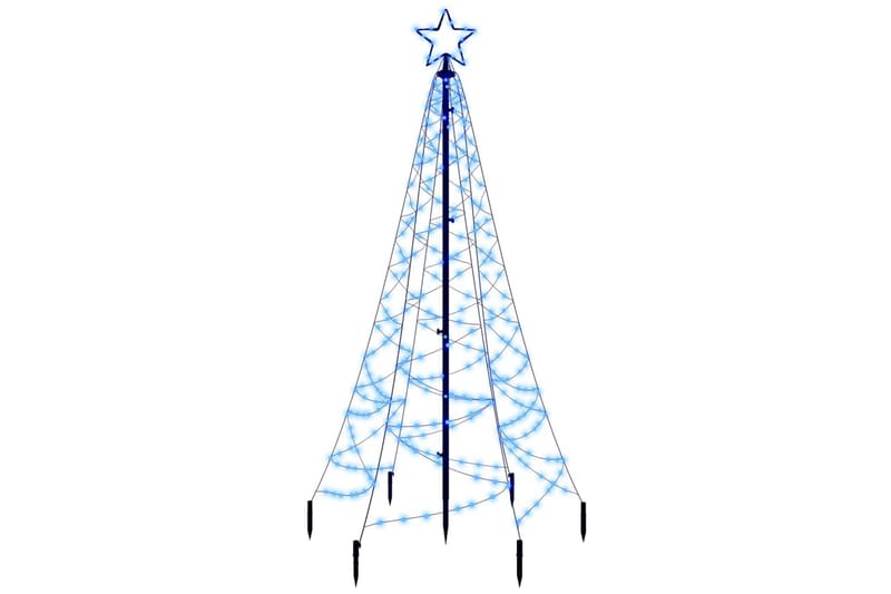 beBasic juletræ med spyd 200 LED'er 180 cm blåt lys - Boligtilbehør - Julepynt & højtidsdekorationer - Juelpynt og juledekoration - Plastik juletræ