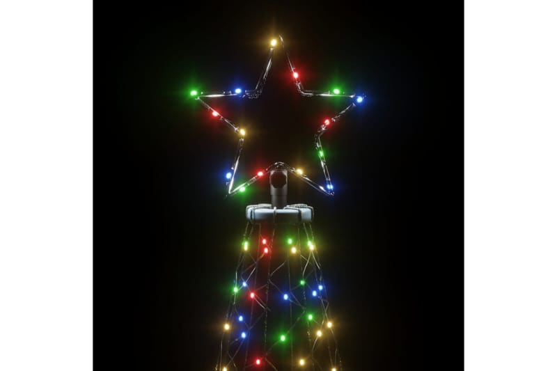beBasic juletræ med spyd 200 LED'er 180 cm farverigt lys - Plastik juletræ