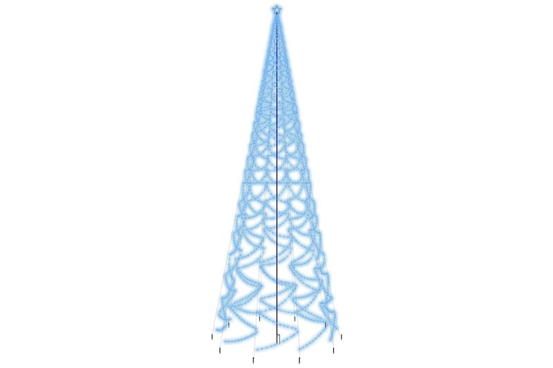 beBasic juletræ med spyd 3000 LED'er 800 cm blåt lys - Plastik juletræ