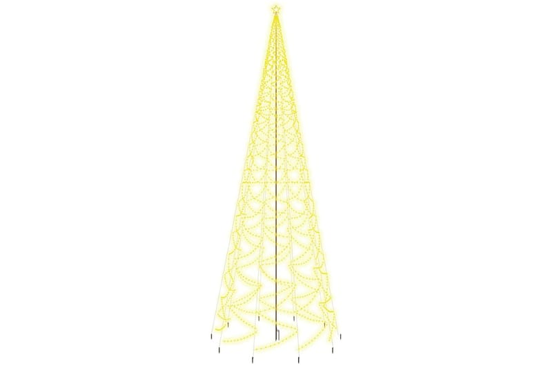 beBasic juletræ med spyd 3000 LED'er 800 cm varmt hvidt lys - Plastik juletræ