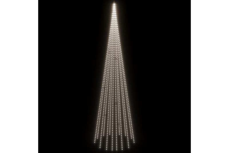 beBasic juletræ til flagstang 1134 LED'er 800 cm koldt hvidt lys - Plastik juletræ