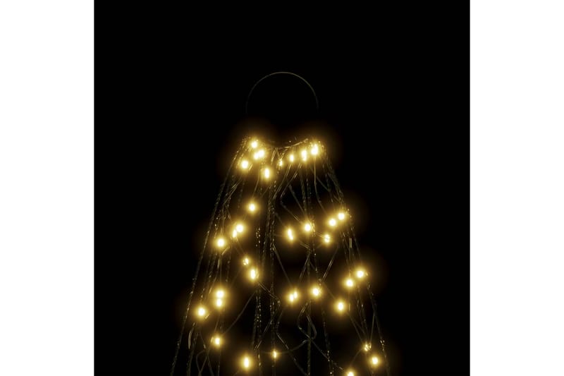 beBasic juletræ til flagstang 1400 LED'er 500 cm varmt hvidt lys - Plastik juletræ