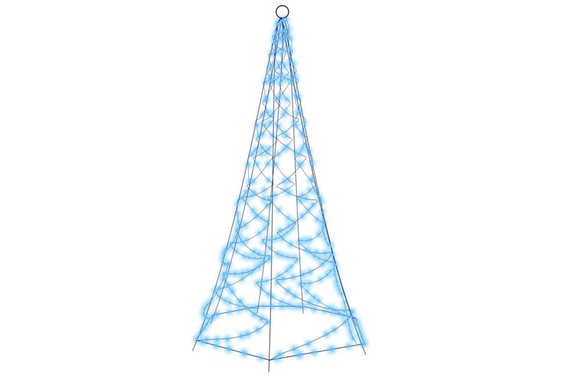 beBasic juletræ til flagstang 200 LED'er 180 cm blåt lys - Plastik juletræ