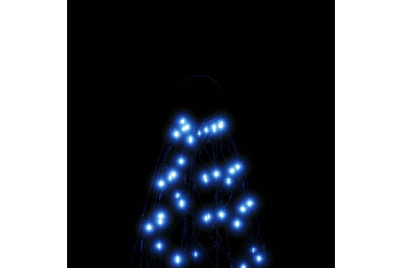 beBasic juletræ til flagstang 200 LED'er 180 cm blåt lys - Plastik juletræ