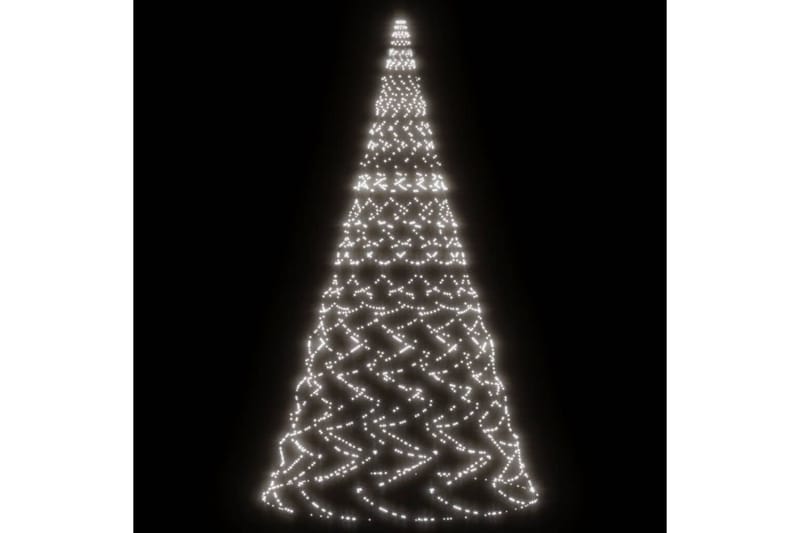 beBasic juletræ til flagstang 3000 LED'er 800 cm koldt hvidt lys - Plastik juletræ