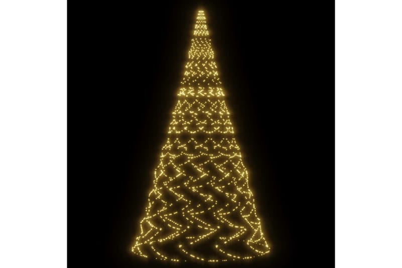 beBasic juletræ til flagstang 3000 LED'er 800 cm varmt hvidt lys - Plastik juletræ