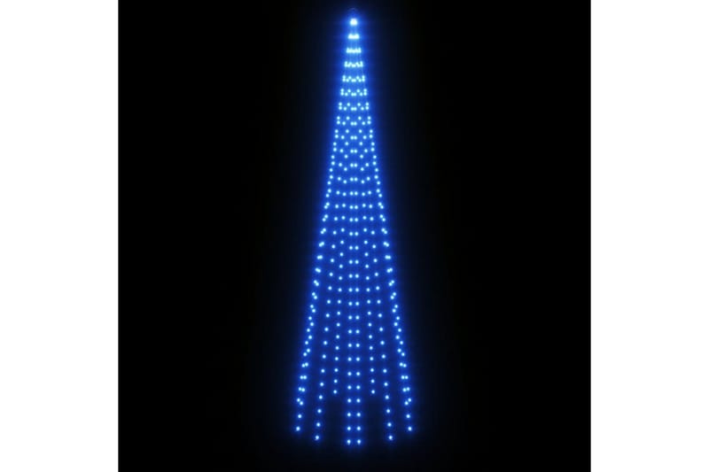 beBasic juletræ til flagstang 310 LED'er 300 cm blåt lys - Plastik juletræ