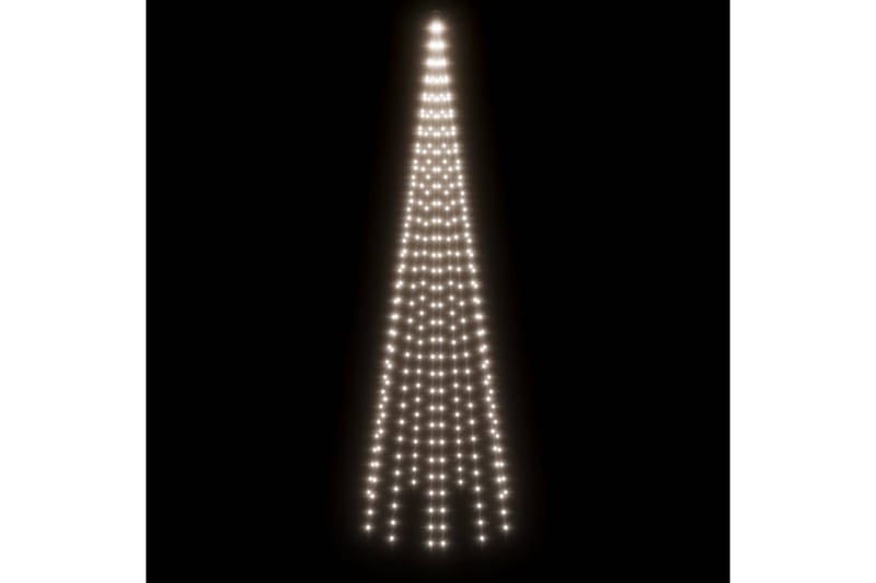 beBasic juletræ til flagstang 310 LED'er 300 cm koldt hvidt lys - Plastik juletræ