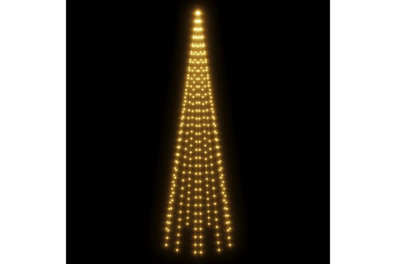 beBasic juletræ til flagstang 310 LED'er 300 cm varmt hvidt lys - Plastik juletræ