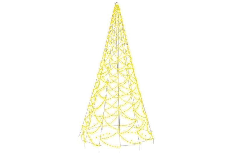 beBasic juletræ til flagstang 500 LED'er 300 cm varmt hvidt lys - Plastik juletræ