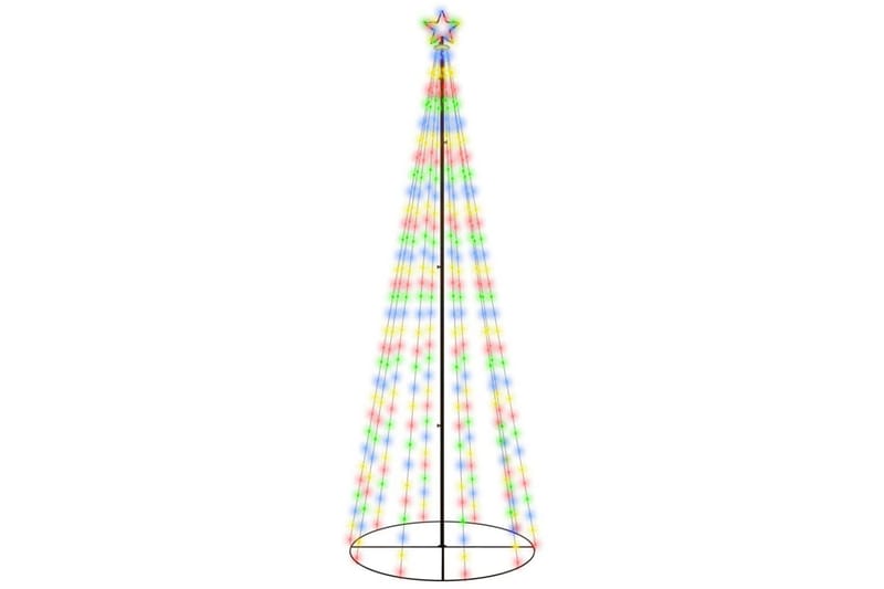 beBasic kegleformet juletræ 100x300 cm 310 LED'er farverigt lys - Plastik juletræ
