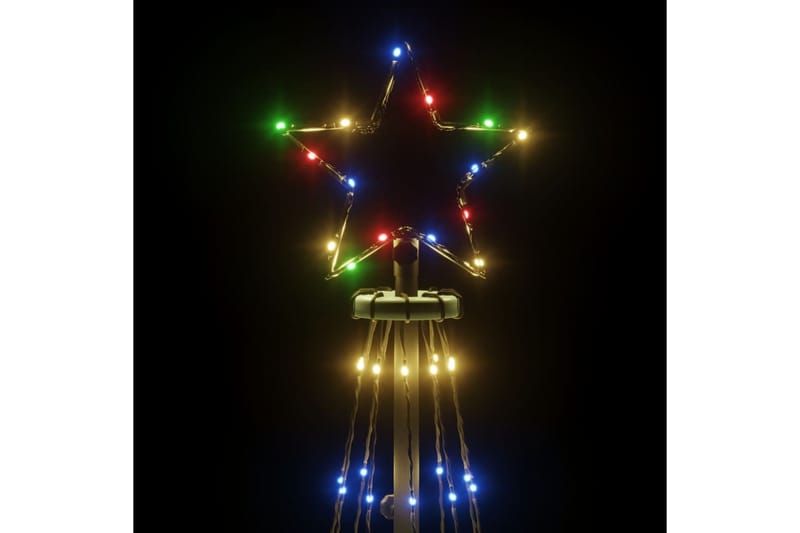 beBasic kegleformet juletræ 100x300 cm 310 LED'er farverigt lys - Plastik juletræ