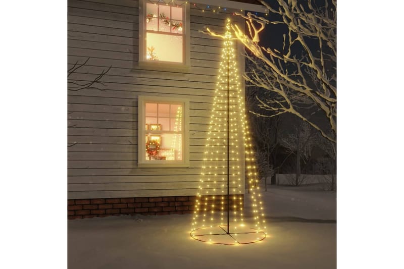 beBasic kegleformet juletræ 100x300 cm 310 LED'er varmt hvidt lys - Plastik juletræ